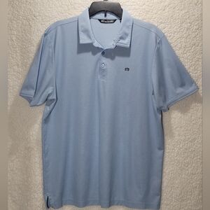 Travis Mathew Sky Blue Polo Shirt Size XL